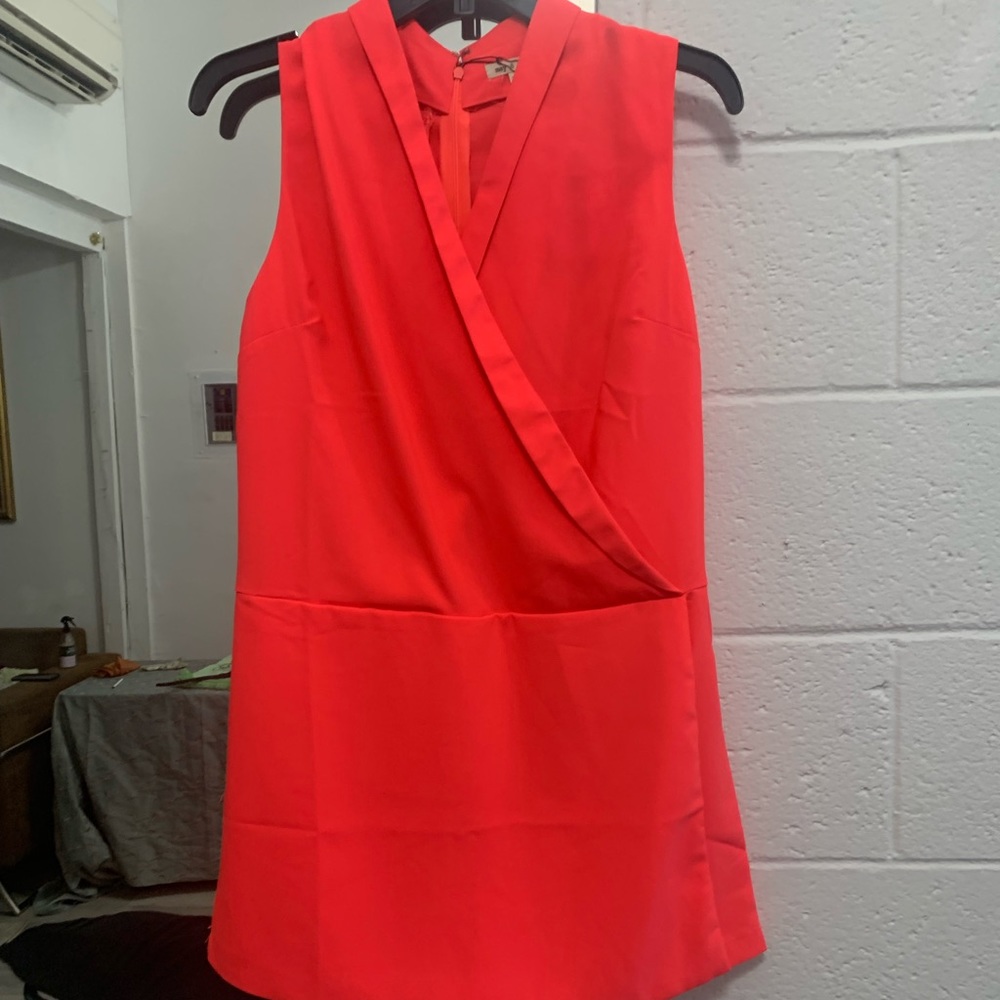 Vibrant Coral Romper Dress Size L